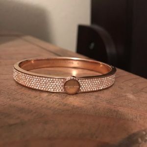 Michael Kors gold bangle bracelet with rhinestones